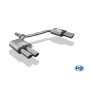 Silencieux arrière duplex sport 100% inox FOX EXHAUST SYSTEMS 2x88x74mm type 32 pour AUDI A4 TYPE B8 (S-Line)