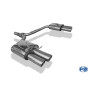 Silencieux arrière duplex sport 100% inox FOX EXHAUST SYSTEMS 2x90mm type 17 pour AUDI A4 TYPE B8 (S-Line)