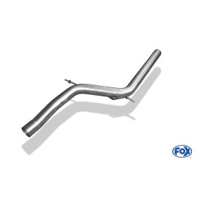 Tube de remplacement de silencieux intermédiaire 100% inox FOX EXHAUST SYSTEMS pour AUDI A4 TYPE B8 (2,0L TFSI)