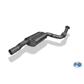 Silencieux avant sport 100% inox FOX EXHAUST SYSTEMS pour AUDI A4 TYPE B8 (2,0L TFSI)