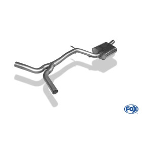 Silencieux intermédiaire sport 100% inox FOX EXHAUST SYSTEMS pour AUDI A4 QUATTRO TYPE B8