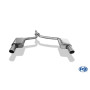Silencieux arrière duplex sport 100% inox FOX EXHAUST SYSTEMS 1x100mm type 16 pour AUDI A4 QUATTRO TYPE B9