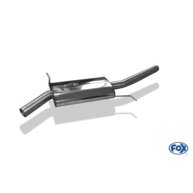 Silencieux intermédiaire sport 100% inox FOX EXHAUST SYSTEMS pour AUDI A4 QUATTRO TYPE B9