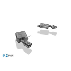 Silencieux arrière duplex sport 100% inox FOX EXHAUST SYSTEMS 1x114mm type 25 pour AUDI A4 TYPE B9