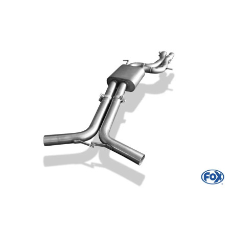 Silencieux avant sport 100% inox FOX EXHAUST SYSTEMS pour AUDI S5 QUATTRO COUPE TYPE 8T