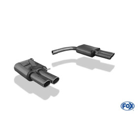 Silencieux arrière duplex sport 100% inox FOX EXHAUST SYSTEMS 2x90mm type 17 pour AUDI A5 SPORTBACK TYPE B8