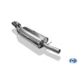 Silencieux arrière sport 100% inox FOX EXHAUST SYSTEMS 1x135x80mm type 53 pour AUDI A6 TYPE 4B (avec découpe)