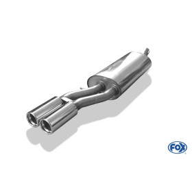 Silencieux arrière sport 100% inox FOX EXHAUST SYSTEMS 2x76mm type 13 pour AUDI A6 TYPE 4B (avec découpe)
