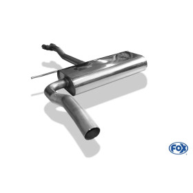 Silencieux avant sport 100% inox FOX EXHAUST SYSTEMS pour AUDI A6 TYPE 4B