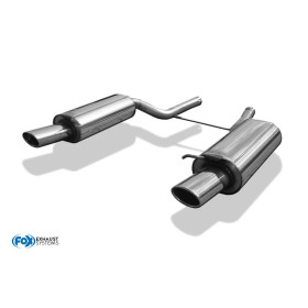 Silencieux arrière duplex sport 100% inox FOX EXHAUST SYSTEMS 1x115x85mm type 32 pour AUDI A6 QUATTRO TYPE 4B