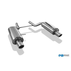 Silencieux arrière duplex sport 100% inox FOX EXHAUST SYSTEMS 1x100mm type 16 pour AUDI A6 QUATTRO TYPE 4B