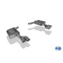 Silencieux arrière duplex sport 100% inox FOX EXHAUST SYSTEMS 2x76mm type 17 pour AUDI A6 TYPE 4F