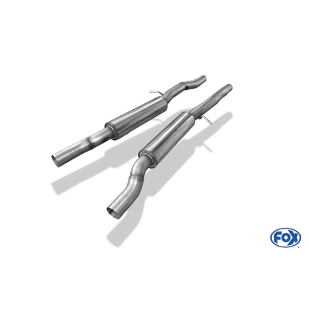 Silencieux avant sport 100% inox FOX EXHAUST SYSTEMS pour AUDI A6 QUATTRO TYPE 4F (4.2L)