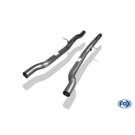 Tube de remplacement de silencieux avant 100% inox FOX EXHAUST SYSTEMS pour AUDI A6 QUATTRO TYPE 4F (4.2L)