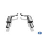 Silencieux arrière duplex sport 100% inox FOX EXHAUST SYSTEMS 1x140x90mm type 32 pour AUDI RS6 QUATTRO TYPE 4F
