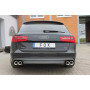Silencieux arrière duplex sport 100% inox FOX EXHAUST SYSTEMS 2x90mm type 13 pour AUDI A6 QUATTRO TYPE 4G
