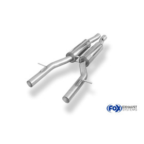 Silencieux intermédiaire sport 100% inox FOX EXHAUST SYSTEMS pour AUDI A8 TYPE 4E