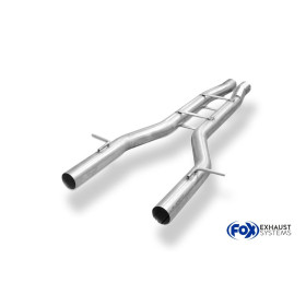 Tube de remplacement de silencieux intermédiaire 100% inox FOX EXHAUST SYSTEMS pour AUDI A8 TYPE 4E