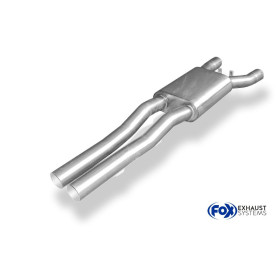 Silencieux avant sport 100% inox FOX EXHAUST SYSTEMS pour AUDI A8 TYPE 4E (châssis long)