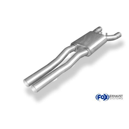 Silencieux avant sport 100% inox FOX EXHAUST SYSTEMS pour AUDI A8 TYPE 4E (châssis long)