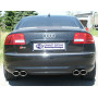 Silencieux arrière duplex sport 100% inox FOX EXHAUST SYSTEMS 2x115x85mm type 32 pour AUDI S8 TYPE 4E