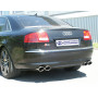 Silencieux arrière duplex sport 100% inox FOX EXHAUST SYSTEMS 2x115x85mm type 32 pour AUDI S8 TYPE 4E