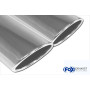 Silencieux arrière duplex sport 100% inox FOX EXHAUST SYSTEMS 2x115x85mm type 32 pour AUDI S8 TYPE 4E