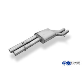 Silencieux avant sport 100% inox FOX EXHAUST SYSTEMS pour AUDI A8 TYPE 4H