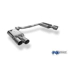Silencieux arrière duplex sport 100% inox FOX EXHAUST SYSTEMS 2x100mm type 16 pour AUDI S8 TYPE 4H