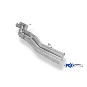 Tube de remplacement de silencieux avant sport 100% inox FOX EXHAUST SYSTEMS pour AUDI S8 TYPE 4H