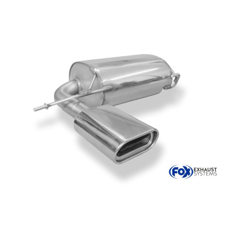 Silencieux arrière sport 100% inox FOX EXHAUST SYSTEMS 1x160x80mm type 53 pour AUDI Q3 QUATTRO