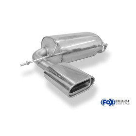 Silencieux arrière sport 100% inox FOX EXHAUST SYSTEMS 1x160x80mm type 53 pour AUDI Q3 QUATTRO TFSI