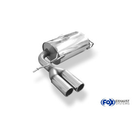 Silencieux arrière sport 100% inox FOX EXHAUST SYSTEMS 2x80mm type 12 pour AUDI Q3 QUATTRO TFSI