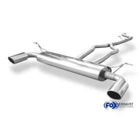 Silencieux arrière duplex sport 100% inox FOX EXHAUST SYSTEMS 1x129x106mm type 32 pour AUDI Q7