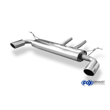Silencieux arrière duplex sport 100% inox FOX EXHAUST SYSTEMS 1x129x106mm type 32 pour AUDI Q7