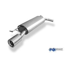 Silencieux arrière sport 100% inox 1x100mm type 13 FOX EXHAUST SYSTEMS pour AUDI TT type 8N