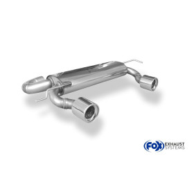 Silencieux arrière duplex sport 100% inox 1x100mm type 13 FOX EXHAUST SYSTEMS pour AUDI TT QUATTRO type 8N