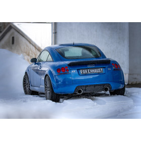 Silencieux arrière duplex sport 100% inox 1x114mm type 25 FOX EXHAUST SYSTEMS pour AUDI TT QUATTRO 3.2L type 8N