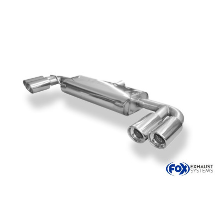 Silencieux arrière duplex sport 100% inox 2x100mm type 17 FOX EXHAUST SYSTEMS pour AUDI TT type 8J