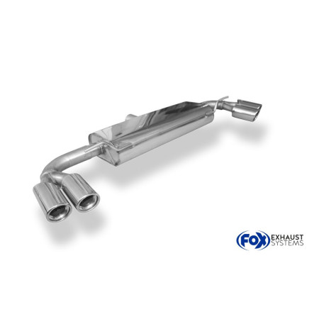 Silencieux arrière duplex sport 100% inox 2x80mm type 17 FOX EXHAUST SYSTEMS pour AUDI TT type 8J