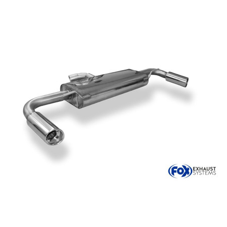 Silencieux arrière duplex sport 100% inox 1x90mm type 17 FOX EXHAUST SYSTEMS pour AUDI TT 3.2L type 8J