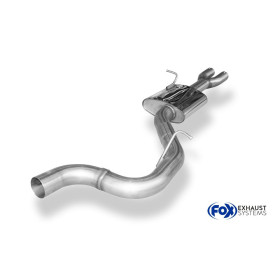 Silencieux avant sport 100% inox FOX EXHAUST SYSTEMS pour AUDI TT RS type 8J
