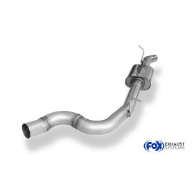 Silencieux avant sport 100% inox FOX EXHAUST SYSTEMS pour AUDI TT QUATTRO type 8S/FV3