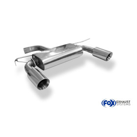 Silencieux arrière duplex sport 100% inox 1x100mm type 25 FOX EXHAUST SYSTEMS pour AUDI TT type 8S/FV3