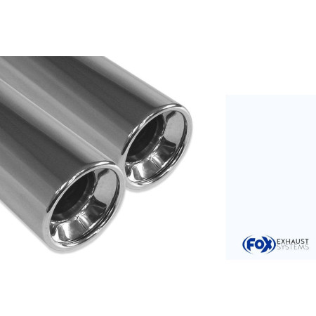Silencieux arrière (Ø70mm) sport 100% inox 2x76mm type 13 FOX EXHAUST SYSTEMS pour AUDI URQUATTRO