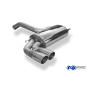 Silencieux arrière (Ø76mm) sport 100% inox 2x76mm type 14 FOX EXHAUST SYSTEMS pour AUDI URQUATTRO