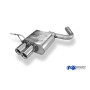 Silencieux arrière sport 100% inox 2x76mm type 13 FOX EXHAUST SYSTEMS pour BMW 118D/120D TYPE E87