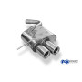 Silencieux arrière sport 100% inox 2x76mm type 13 FOX EXHAUST SYSTEMS pour BMW 118D/120D TYPE E87