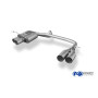 Silencieux arrière duplex sport 100% inox 2x76mm type 10 FOX EXHAUST SYSTEMS pour BMW 118D/120D TYPE E87