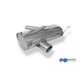Silencieux arrière sport 100% inox 1x90mm type 16 FOX EXHAUST SYSTEMS pour BMW 120i TYPE E87